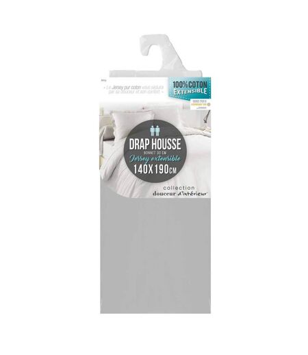 Drap Housse Jersy 140x190cm Galet