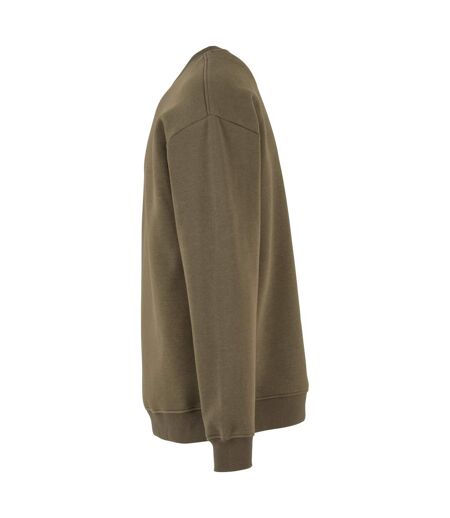 Mens crew neck plain sweatshirt olive Build Your Brand