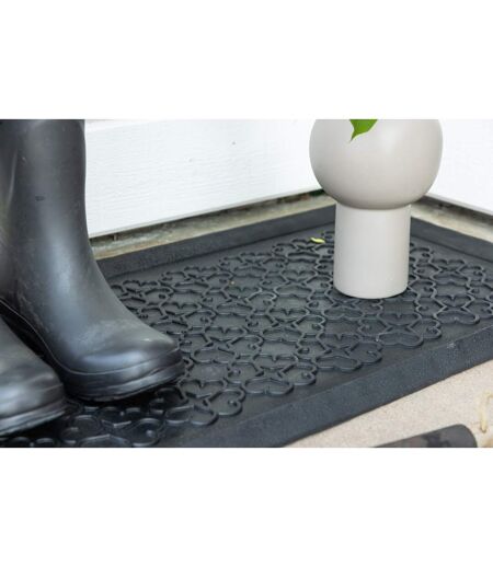 Paillasson en Caoutchouc Gunnar 45x75cm Noir