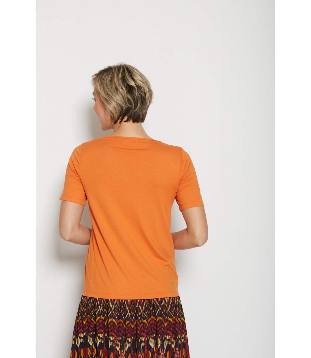 T-shirt brodé droit lien pompoms-2