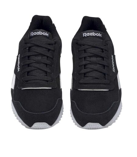 Mens Royal Glide Ripple Suede Trainers Black White Reebok