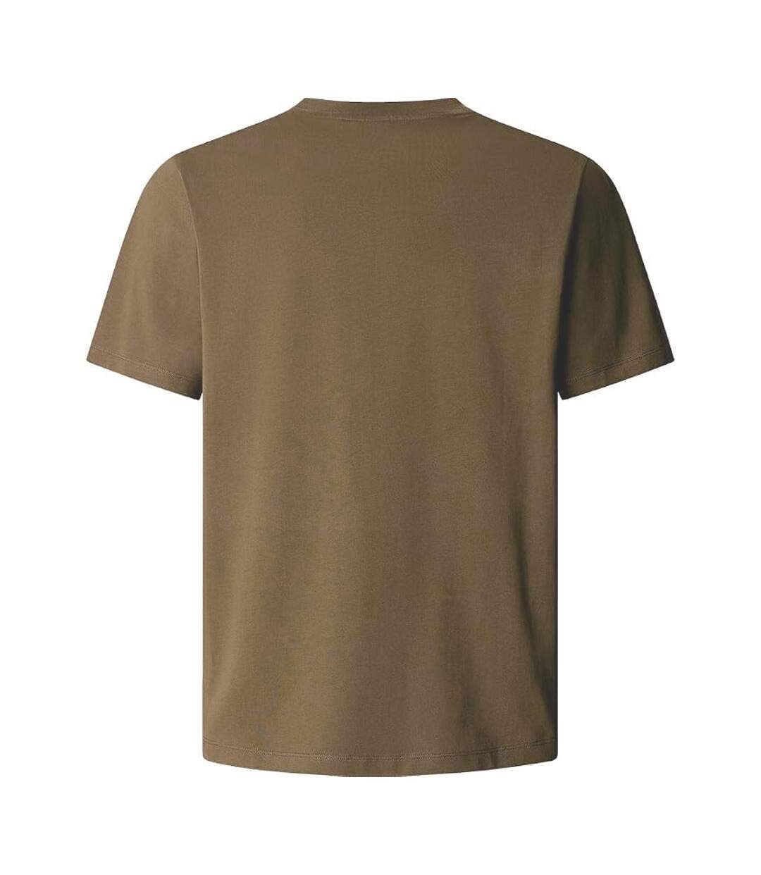 T-Shirt marron foncé homme pepe jeans contrast connor-2