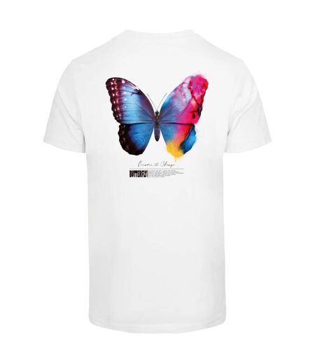 Mens Become The Change 2.0 Butterfly T-shirt Blanc Mister Tee