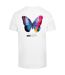 Mens Become The Change 2.0 Butterfly T-shirt Blanc Mister Tee-3
