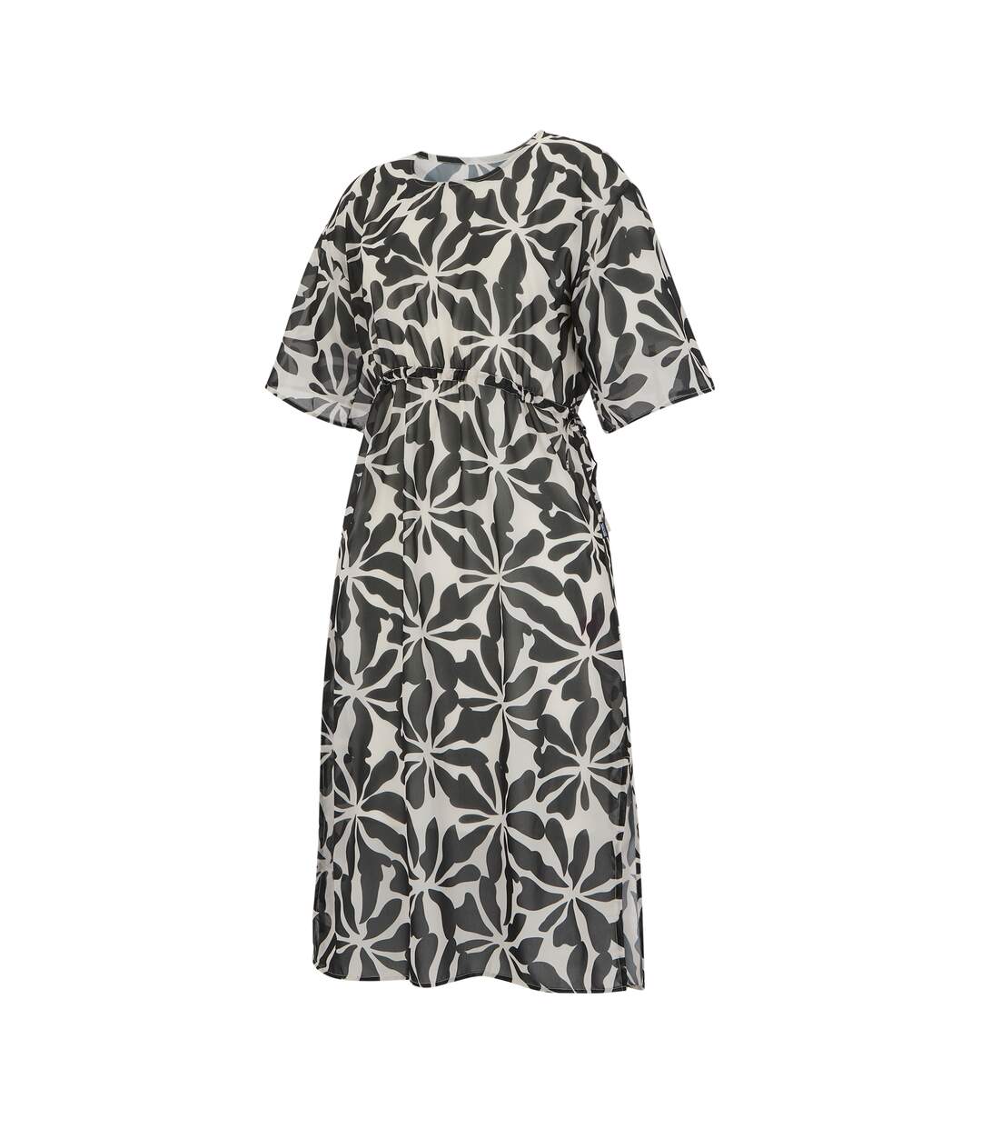 Caftan Motif/style Floral Abstrait Avorno Femme Noir Blanc Regatta-4