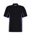 Mens track classic polo shirt black/purple/white GAMEGEAR-1