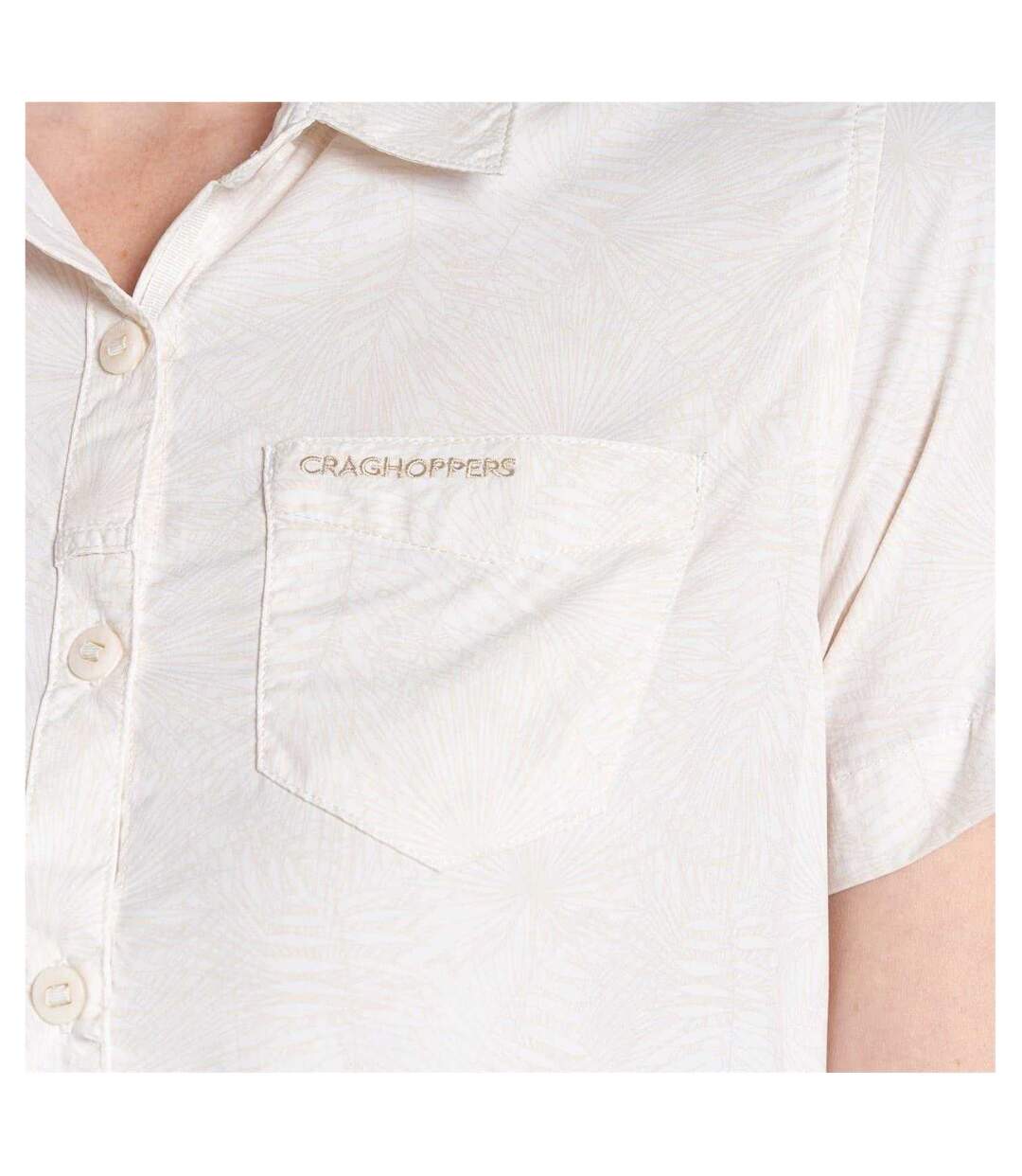 Womens/ladies Plain Short-sleeved Shirt Sea Salt Craghoppers-3