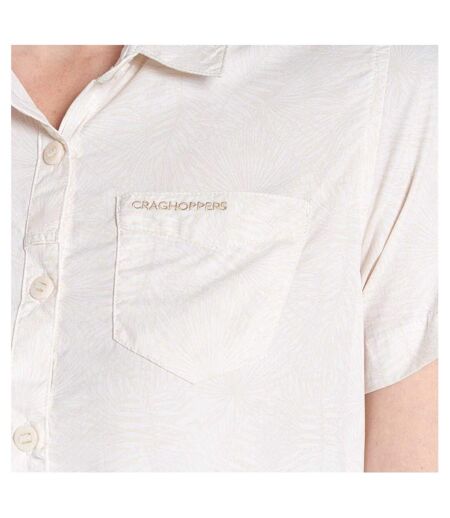 Womens/ladies Plain Short-sleeved Shirt Sea Salt Craghoppers