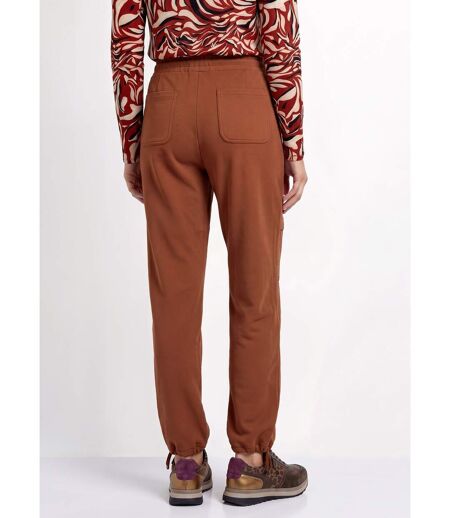 Pantalon large ceinture élastiquée maille crêpe unie