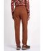 Pantalon large ceinture élastiquée maille crêpe unie-2