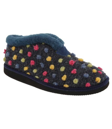 Sleepers Womens/Ladies Tilly Lightweight Thermal Lined Bootee Slippers (Blue/Multi) - UTDF544