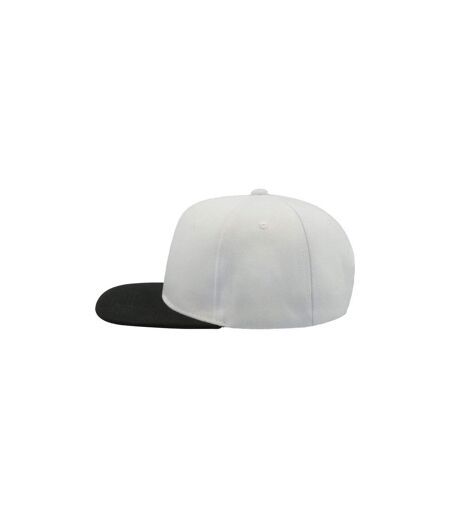 Casquette avec visière plate mixte blanc / noir Atlantis