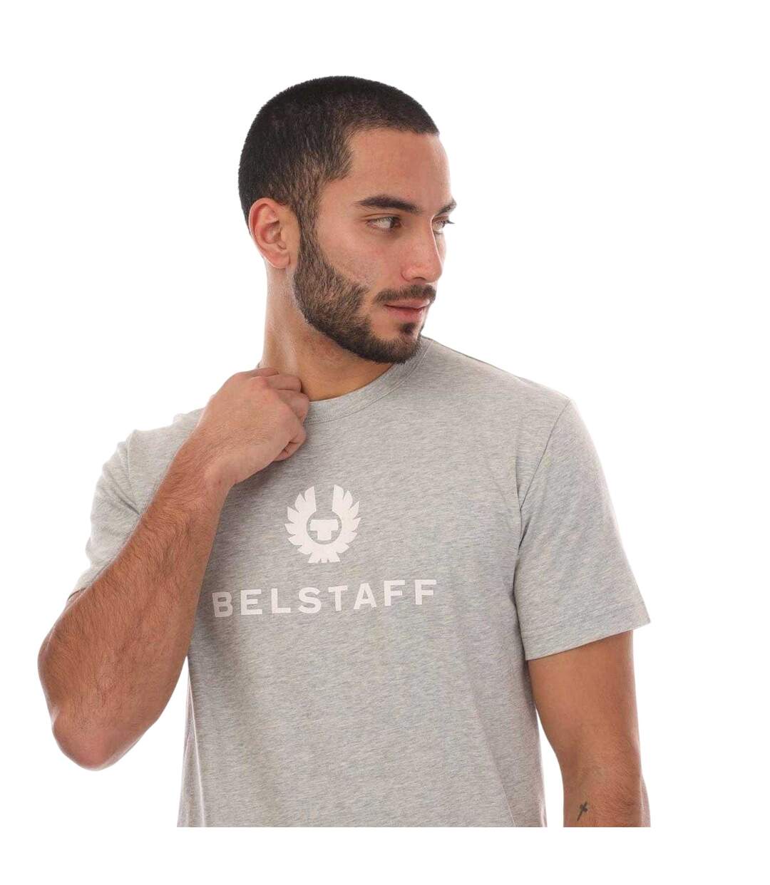 T-shirt Motif/style Signature Homme Argenté Belstaff-4