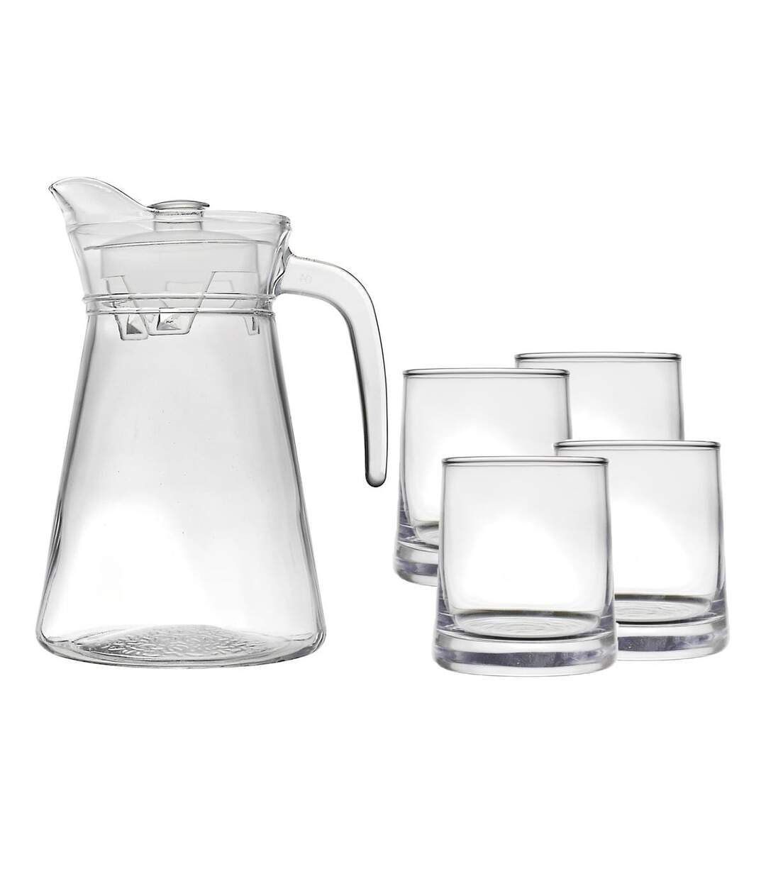 Carafe & 4 Verres Dolce Vita 1,5L Transparent-1