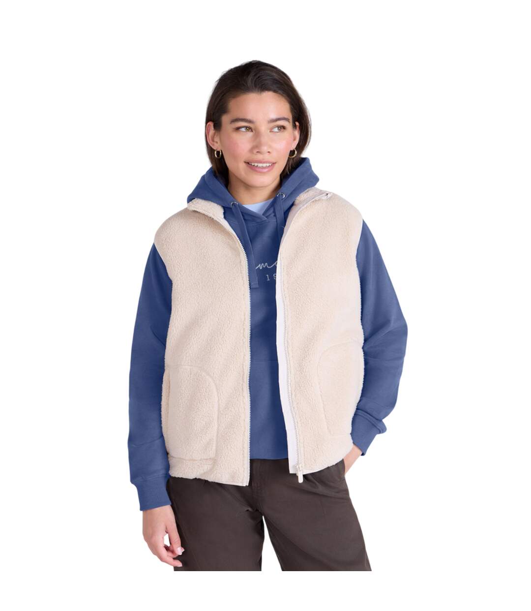 Veste Sans Manches Molly Femme Crème Animal-1