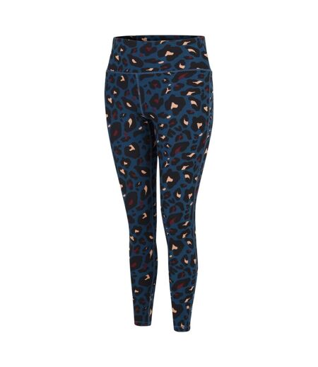 Womens/ladies influential animal print gym leggings moonlight denim Dare 2B