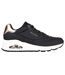 Womens/ladies uno shimmer away trainers black Skechers