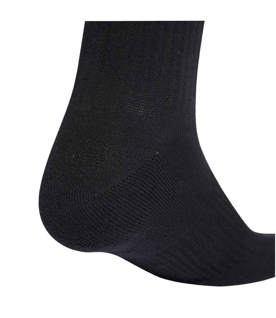 Lot De 3  Chaussettes Motif/style 3 Rayures Adulte Noir Adidas-3