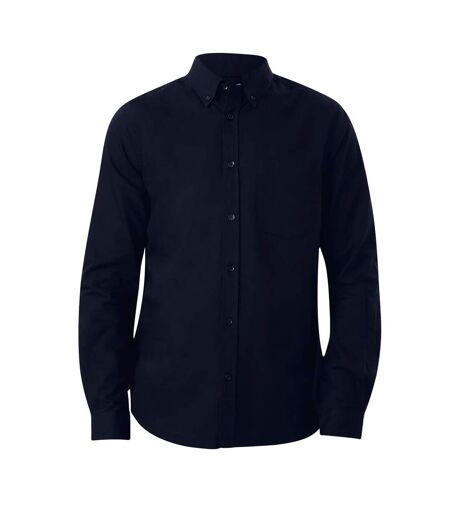 Mens chest pocket long-sleeved formal shirt navy Burton