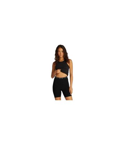 Womens/ladies Seamless Slim Compression Shorts Black Calvin Klein