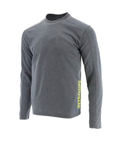 Caterpillar Unisex Adult Heathered Coolmax Long-Sleeved T-Shirt (Eclipse Grey) - UTFS8929