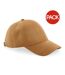 Beechfield Unisex Faux Suede Cap (Pack of 2) (Caramel) - UTRW6766-1