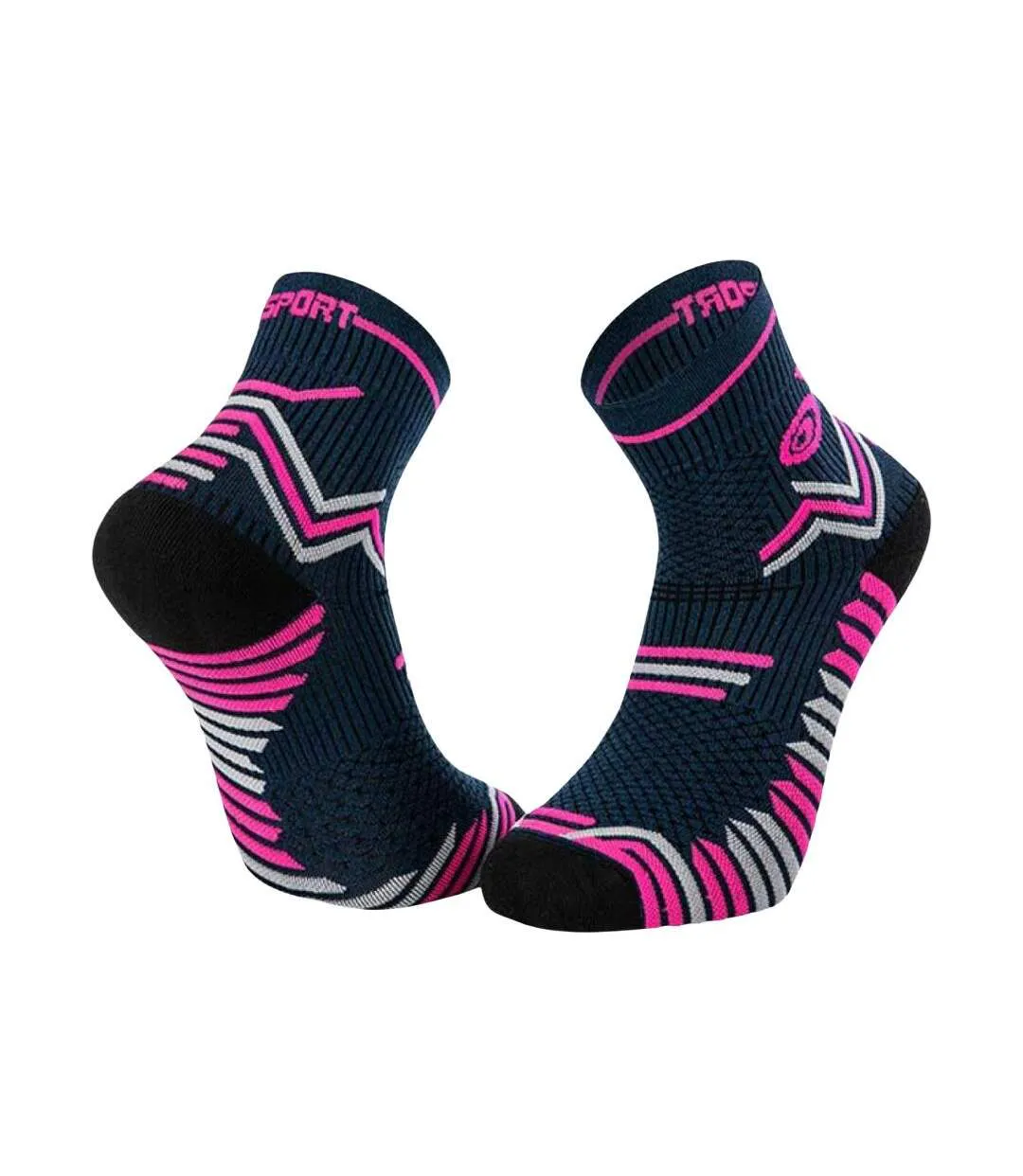X1 paire de chaussettes rose femme bv sport trail ultra-1