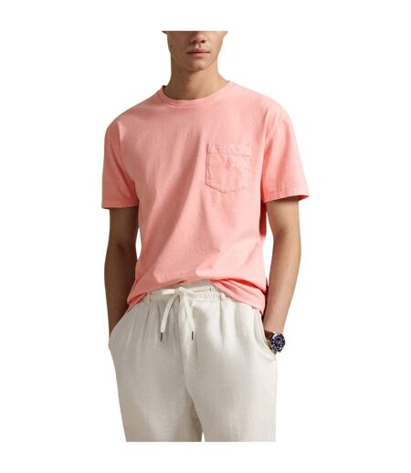 T-shirt Motif/style Brodé Homme Rose Clair Ralph Lauren