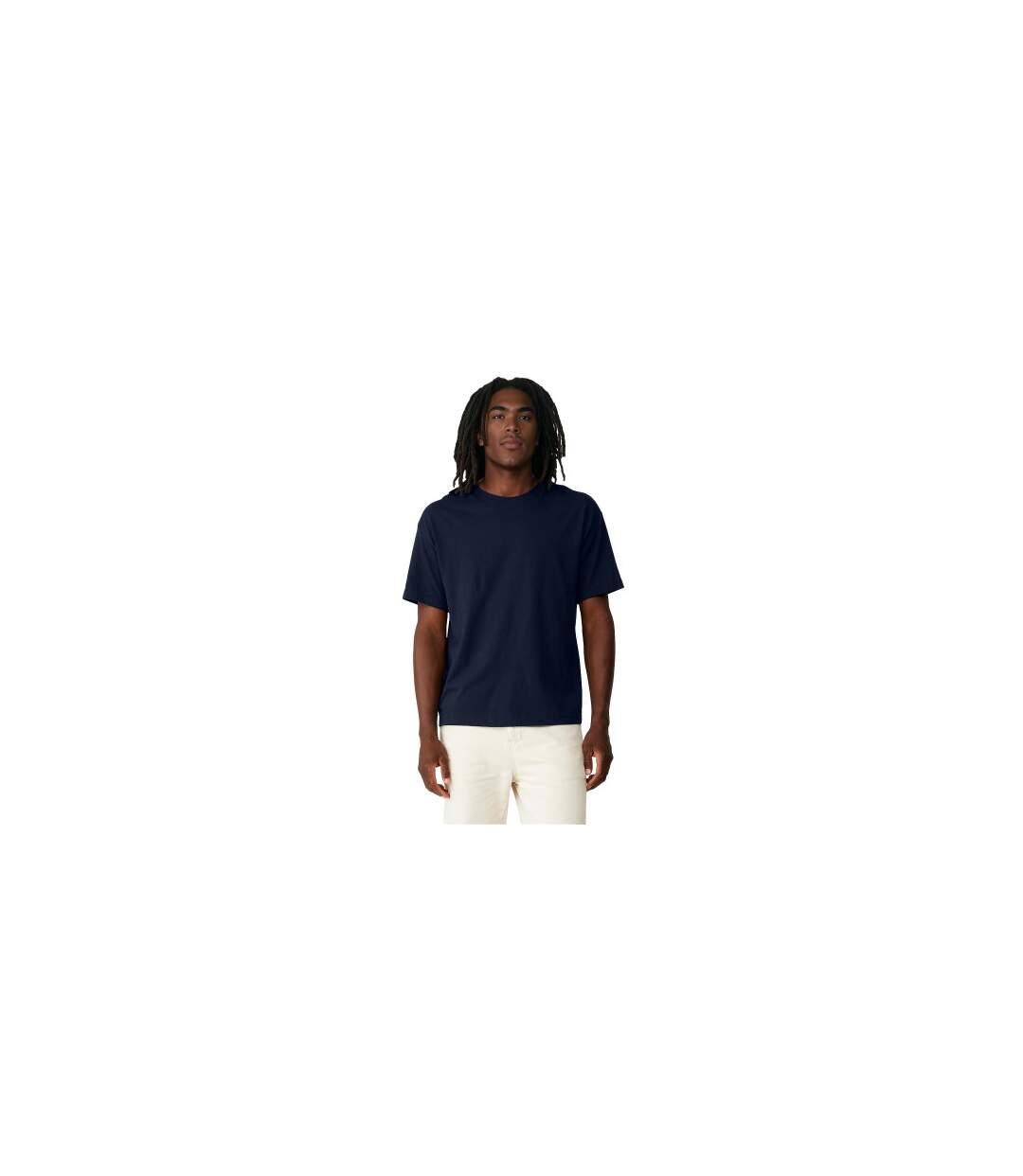 Unisex Adult Heavyweight Boxy T-shirt Navy Bella + Canvas-1