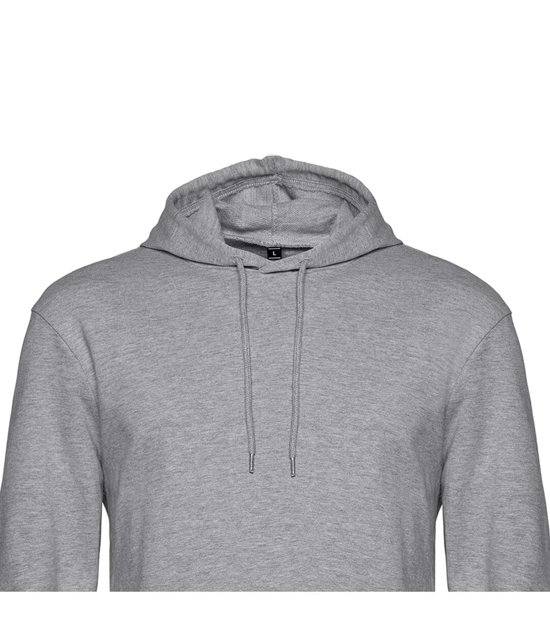 Sweat à capuche # homme gris chiné B&C B&C