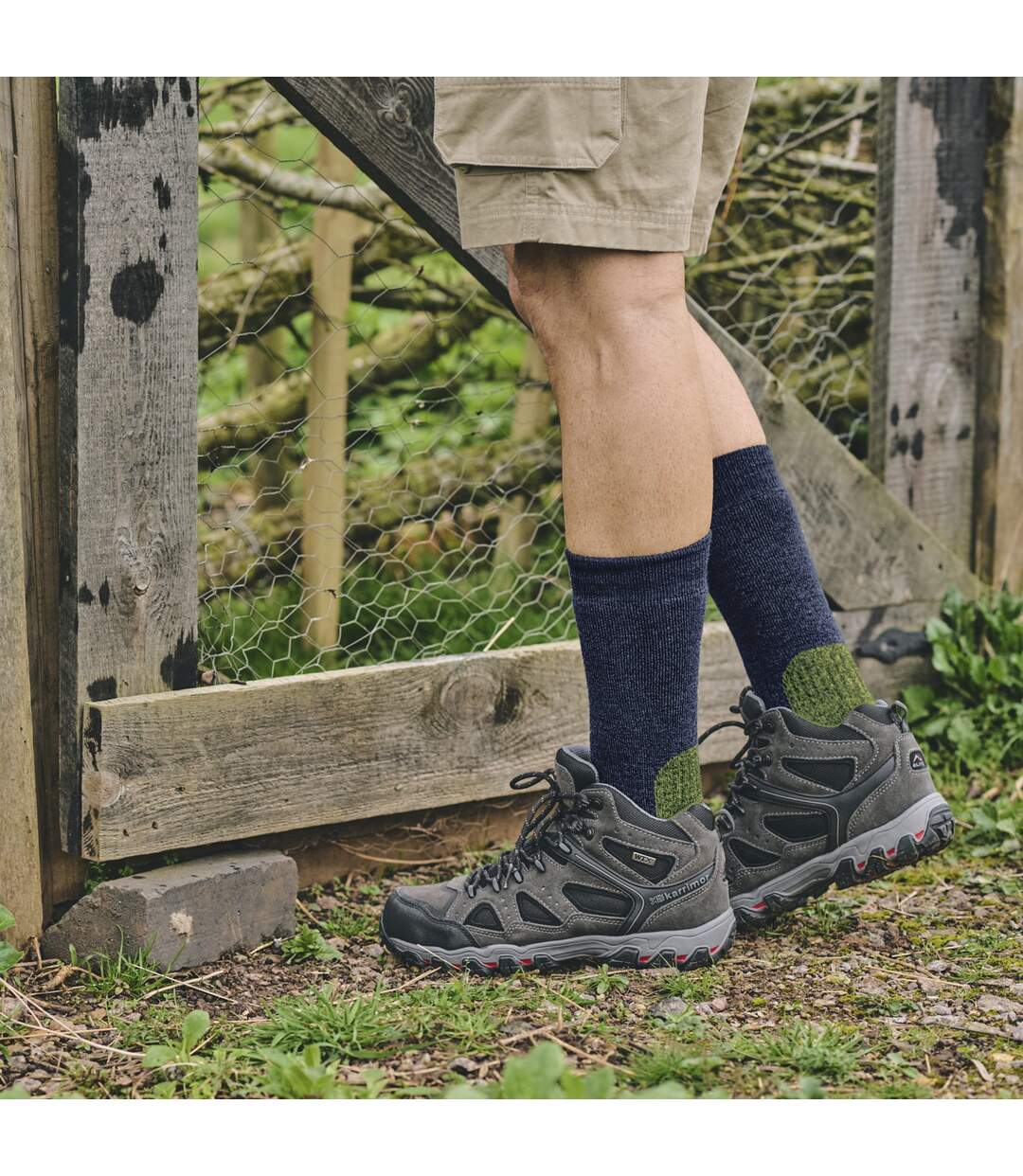 HJ Hall - Chaussettes Randonnée Homme Laine Épaisse Rembourrées Outdoor-5