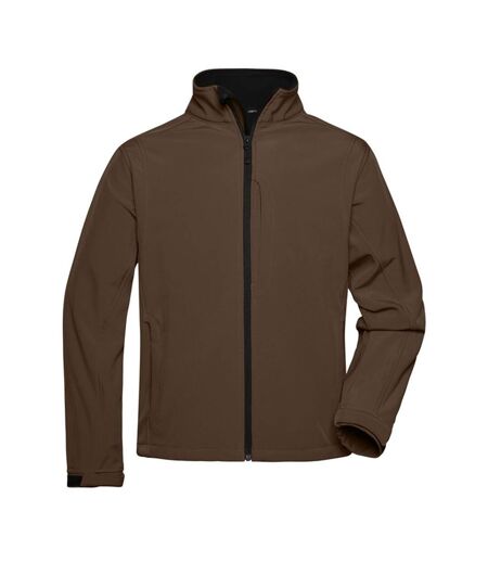 Veste Softshell Homme Marron James And Nicholson