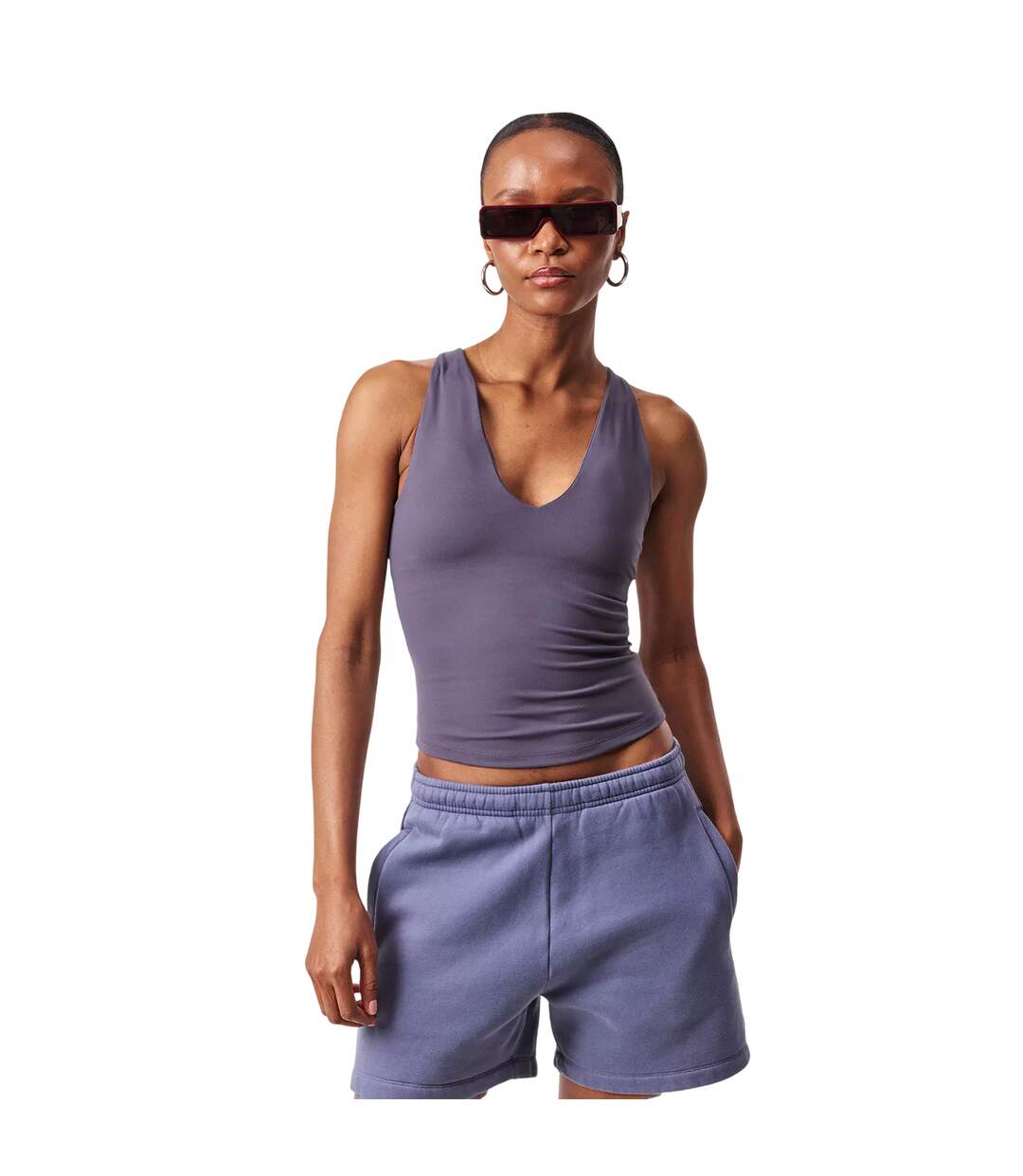 Womens/ladies Slim Tank Top Grey Represent-4