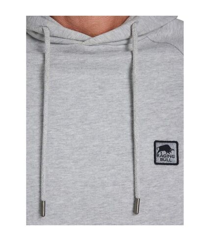 Sweat à capuche classic homme gris chiné Raging Bull