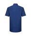 Mens oxford tailored short-sleeved shirt bright royal blue Russell Collection