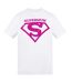 Womens/ladies Supermum Printed T-shirt White AWD-1