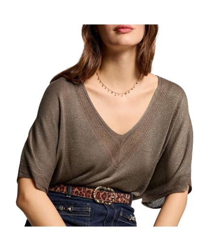 Pull marron clair femme morgan mchris - l