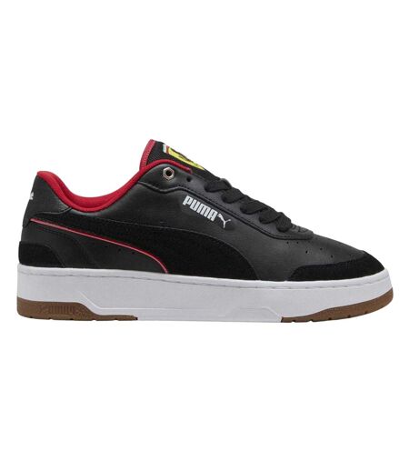 Mens Ca Match Ferrari Leather Low Cut Trainers  Black Puma