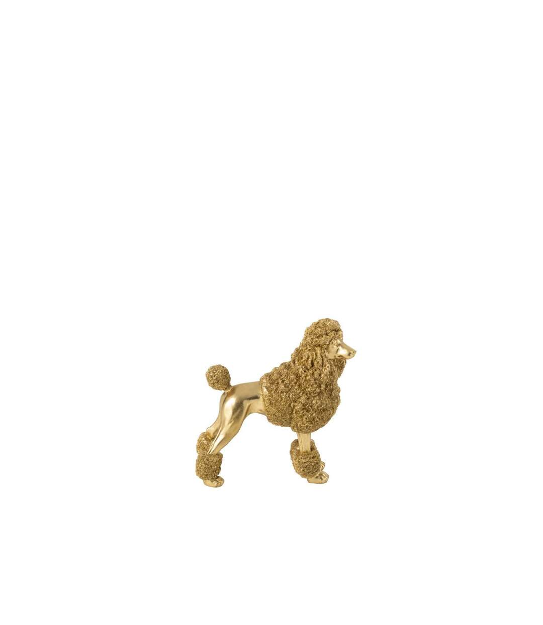 Statuette Caniche Debout Trina 34cm Doré-2