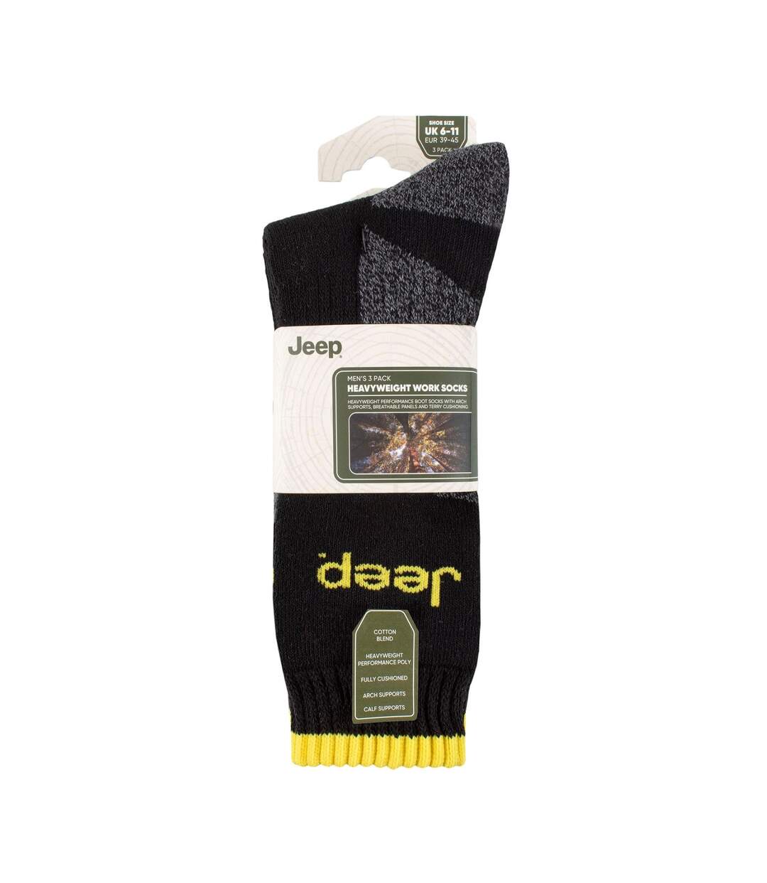 3 Pack Men's Heavy-Duty Work Boot Socks with Arch Support-2
