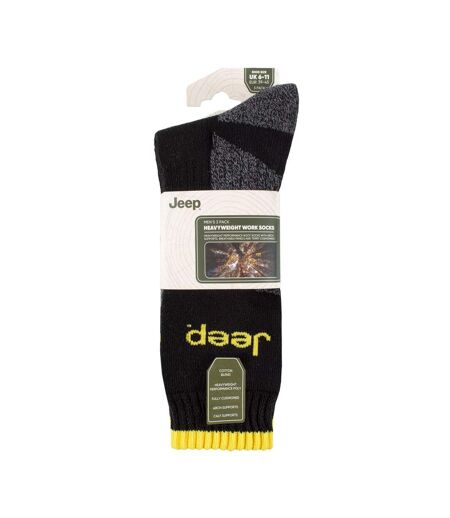 3 Pack Men's Heavy-Duty Work Boot Socks with Arch Support