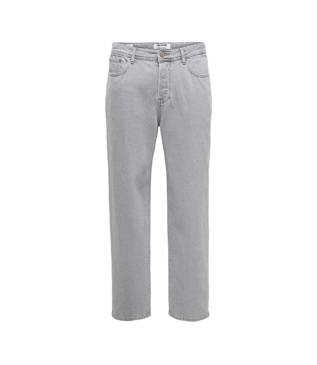 Jeans large gris homme only & sons jax box tai-1