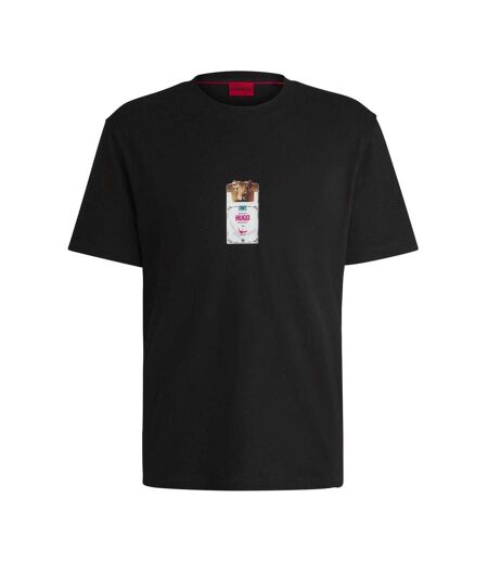 T-shirt Motif/style Imprimé Graphique Homme Noir Hugo