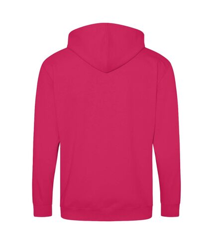 Sweatshirt à capuche et fermeture zippée homme rose Awdis