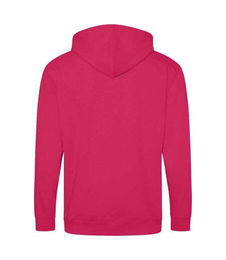 Sweatshirt à capuche et fermeture zippée homme rose Awdis