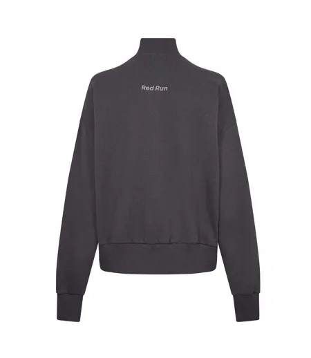 Womens/ladies Cotton Jumper Grey Red Run