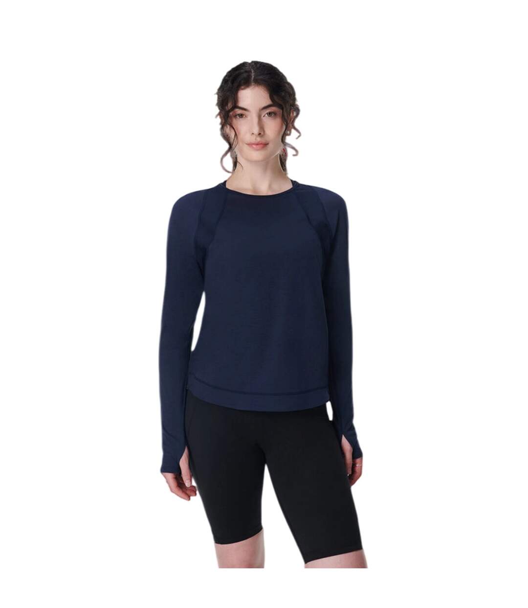 Haut Manches Longues Breathe Easy Femme Bleu Marine Foncé Sweaty Betty-2