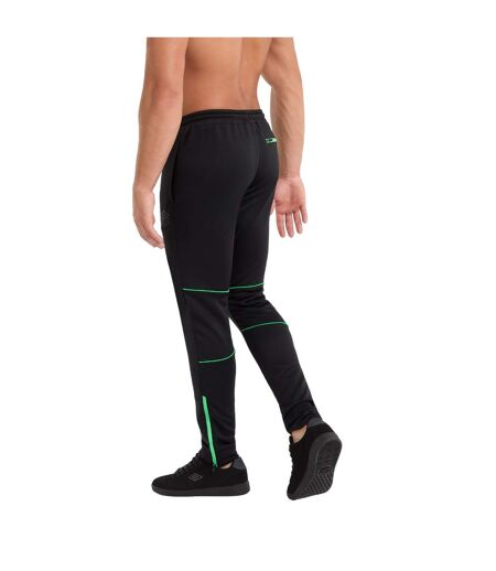 Umbro Mens Pro Polyester Training Sweatpants (Black/Andean Toucan)