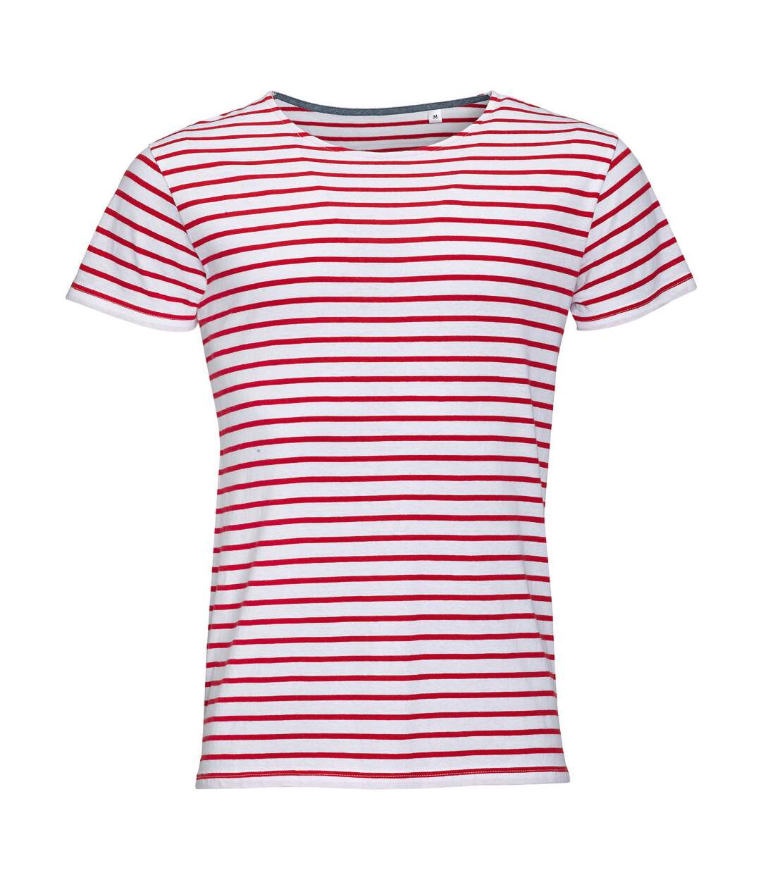 Miles t-shirt rayé à manches courtes homme blanc / rouge SOLS-1