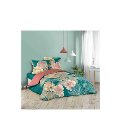 Parure de Lit 3 Pièces Florella 240x220cm Bleu
